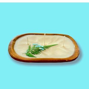 Handmade soy wax dough bowl candle